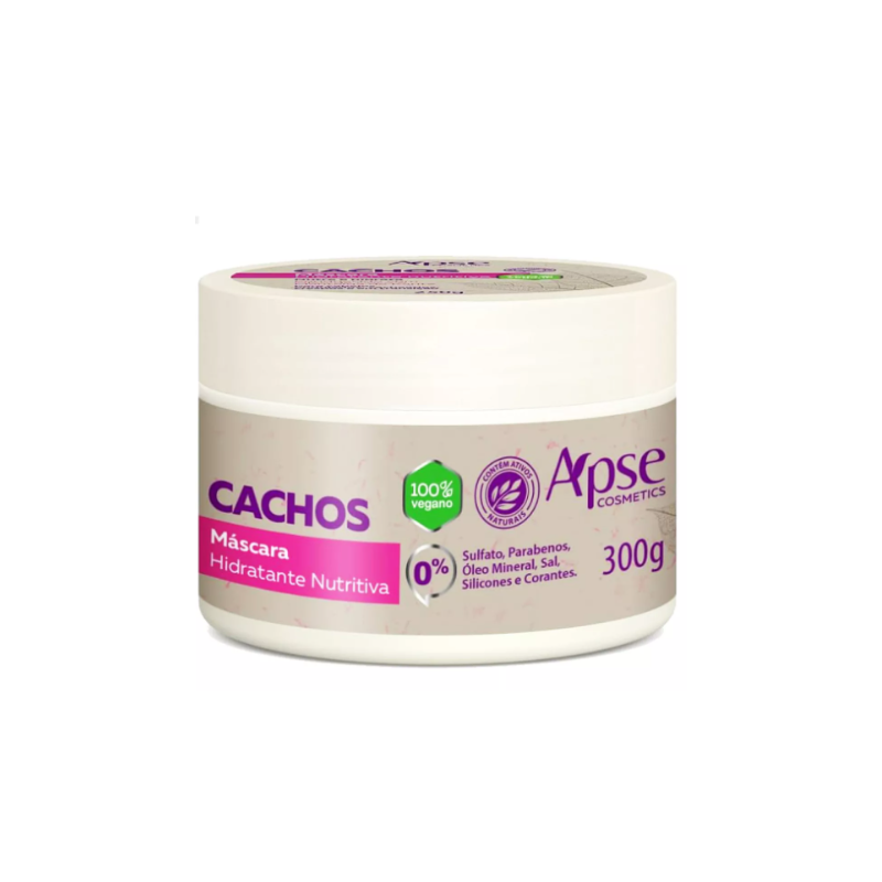Máscara Cachos Hidratante Nutritiva 300g - Apse Vegano