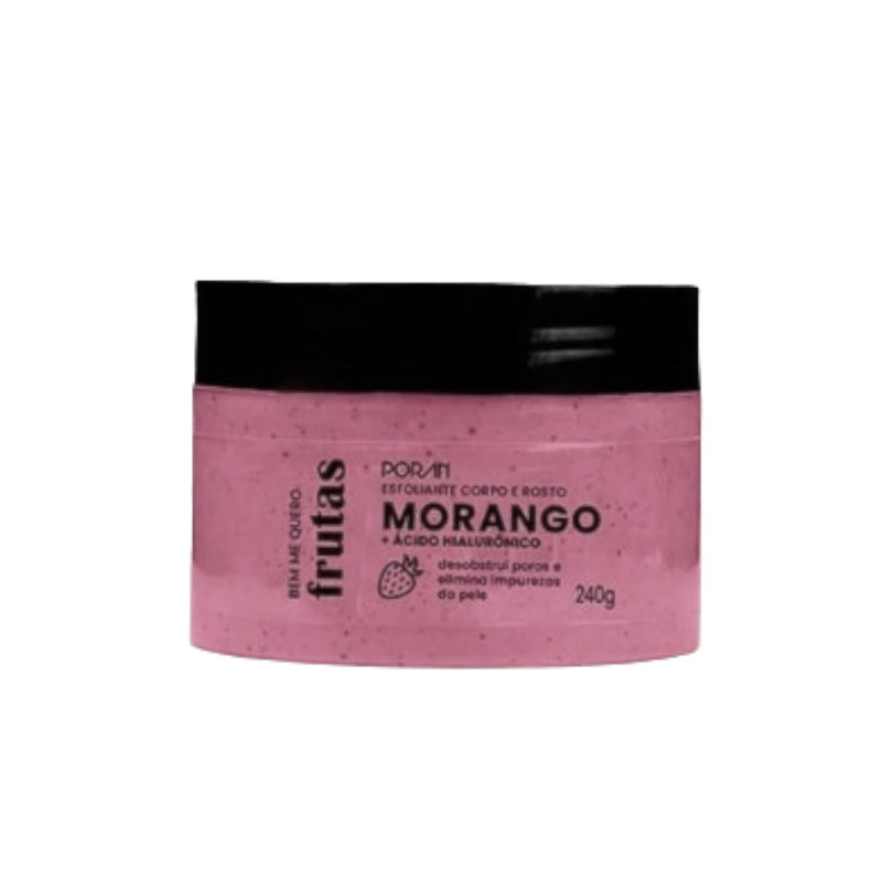 Esfoliante Corpo e Rosto Morango Porán